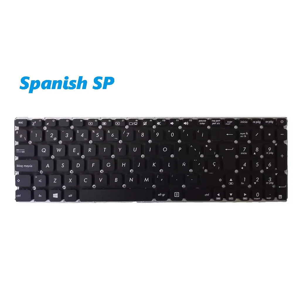 

US\FR\SP Laptop Keyboard For ASUS A541NA A541NC A541SA A541SC A541UA A541UJ A541UV D541NA D541NC D541SA D541SC Black