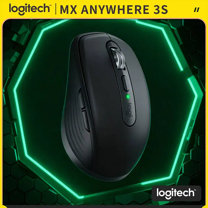 

Компактная мышь Logitech MX Anywhere 3S, эргономичный дизайн, перезаряжаемая, с быстрым прокруткой для портативных ПК Mac