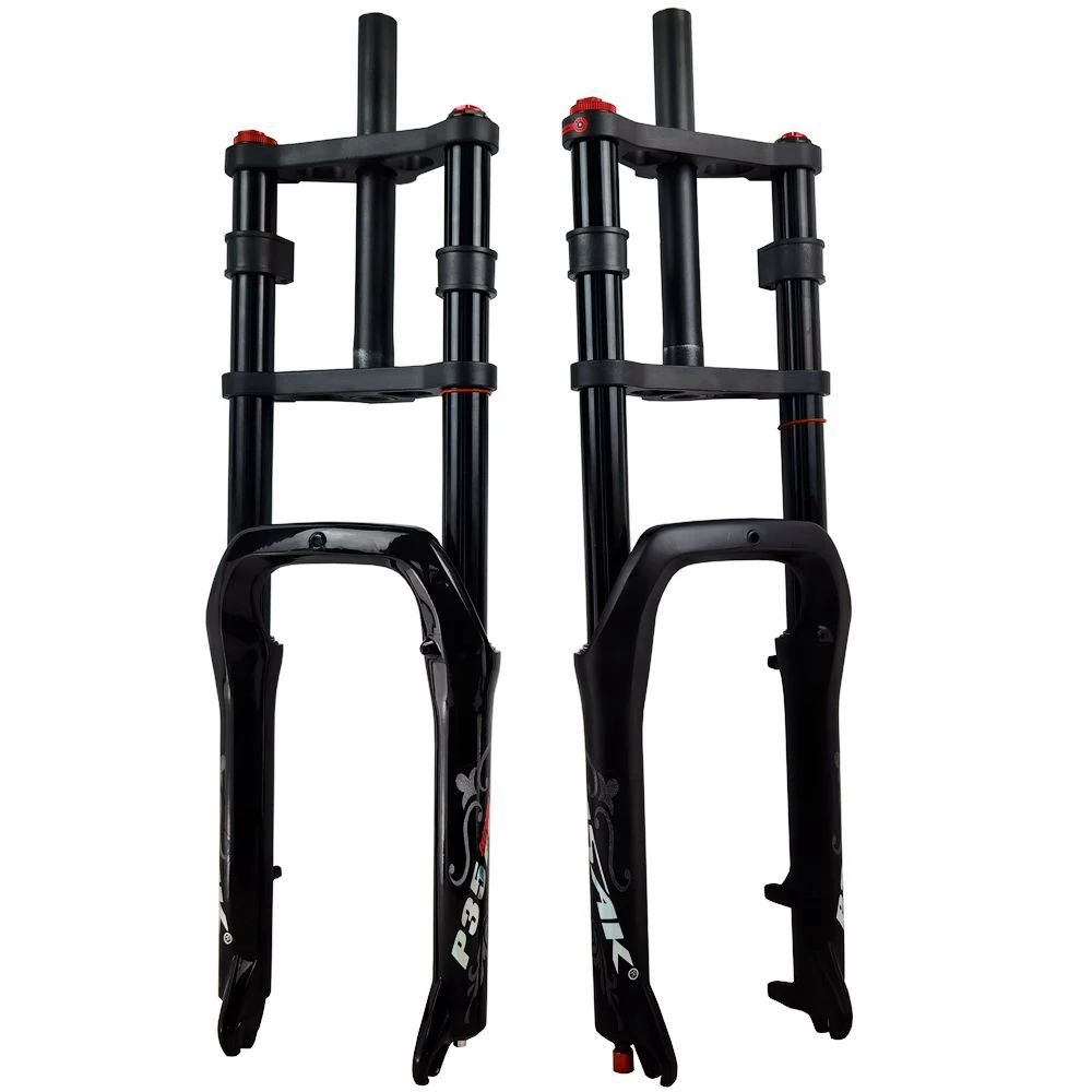 Pasak-Fat Bike Suspension Air Fork, 20x4.0, 2 Brackets, Hydraulic Disc Brake, Rebound Adjustment, Dropout, 9x135mm, 4.0 Tyre