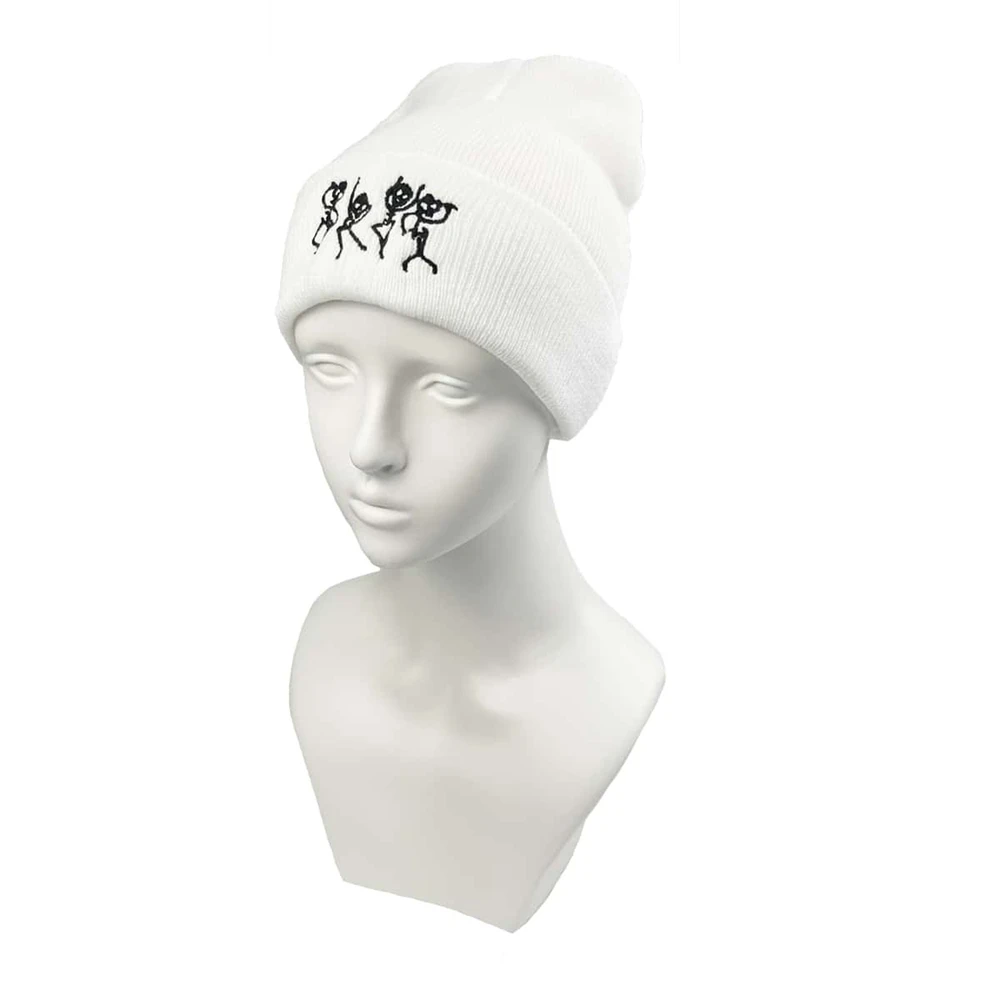 

1 шт., повседневная и универсальная вязаная шапка для пары с черепом, модная и теплая шерстяная шапка