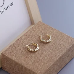 VENTFILLE 925 Sterling Silver Hoop Earrings For Women Gift  Geometric Double Layered Crossover Irregular Jewelry Dropshipping