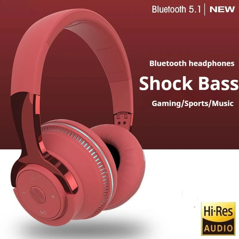 

Игровые гарнитуры Super Bass с эффектом RGB-подсветки, беспроводные Bluetooth-наушники, HIFI звук, шумоподавление, геймерские наушники с HD-микрофоном
