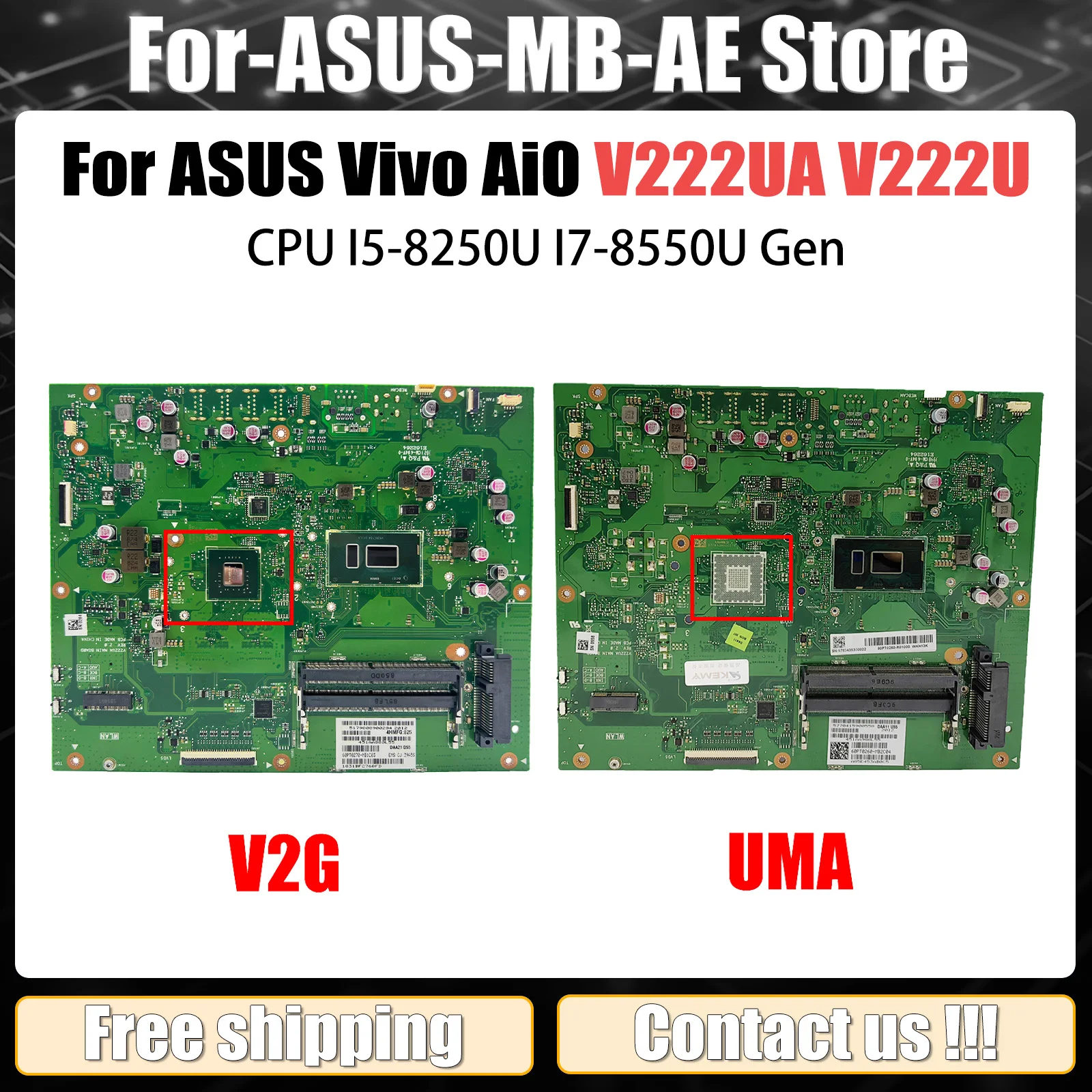 

Универсальная материнская плата для ASUS V222U V222UA I3-8130U UMA Vivo AiO V222UB V222UC V222UD V222UAR V221UA V223UA V222UF V222UL