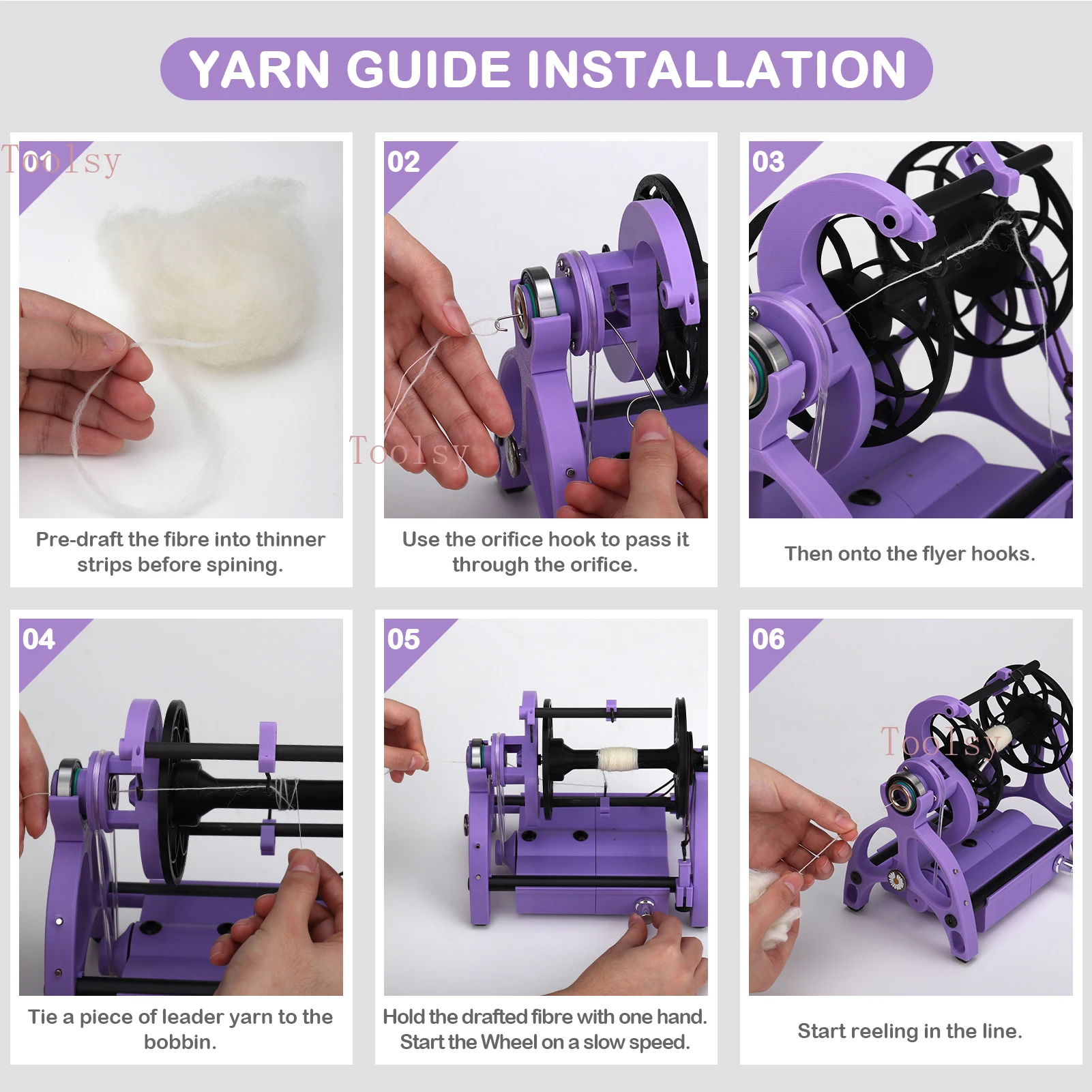 ماكينة لف الغزل الأوتوماتيكية، دوارة غزل الصوف المصنوعة يدويًا، سهلة الاستخدام، متعددة الاستخدامات وعملية وقوية، عجلة غزل كهربائية صغيرة