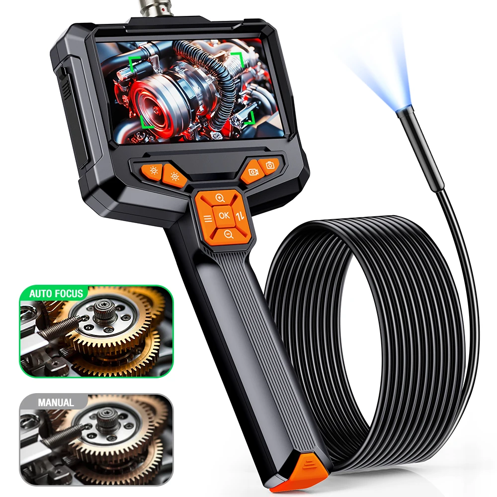 Auto Focus 4.3inch Endoscope Camera with Lights 1080P HD Borescope Inspection Camera, IP67, Sewer Tools Photo & Video, PC View