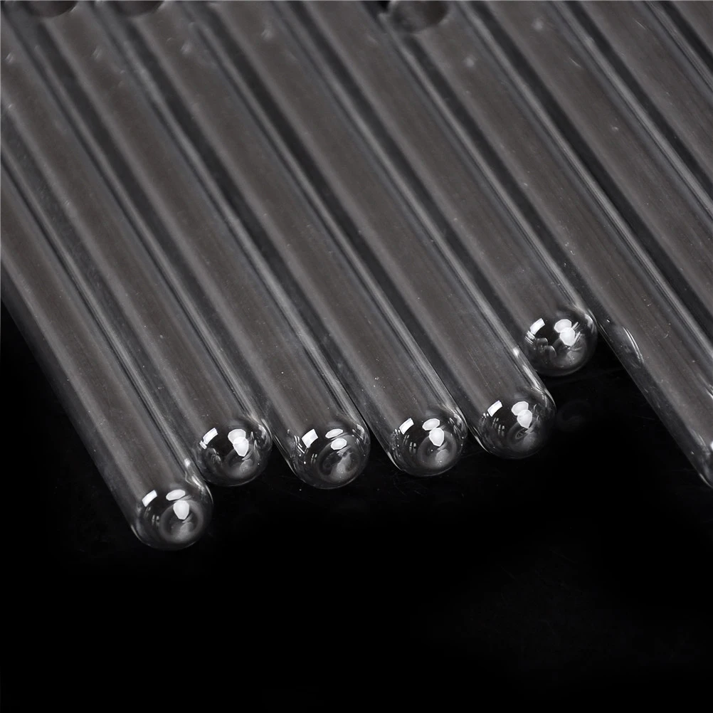 زجاجات شفافة شفافة ، أنبوب نفخ زجاجي pyx ، أنبوب اختبار طويل وسميك للجدار ، 10 × ، 10 × ، 10 لكل لوت