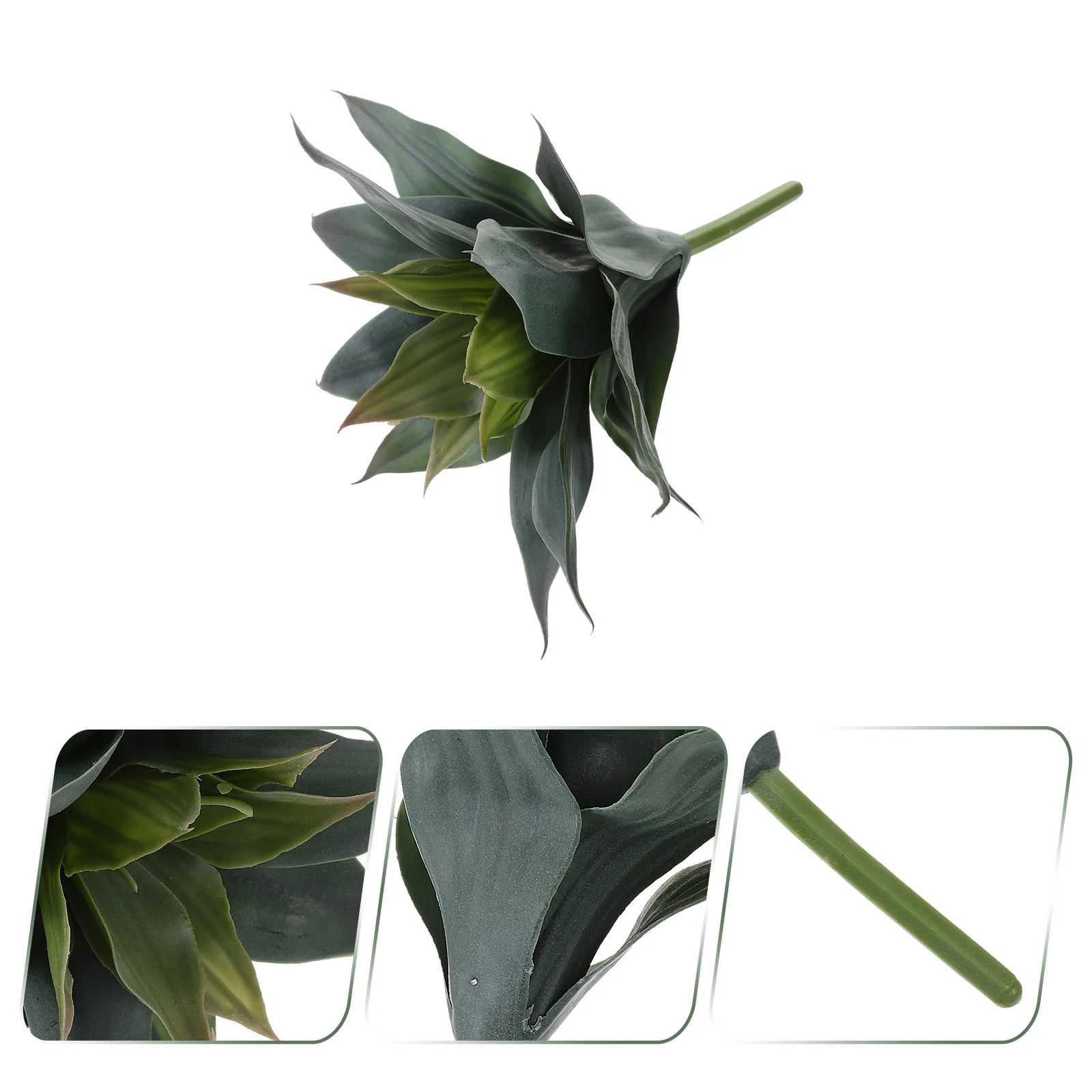 

Artificial Sansevieria Fake Succulent Plastic Plant Decor for Bookshelf Table Kitchen Living Room Realistic Faux Succulent