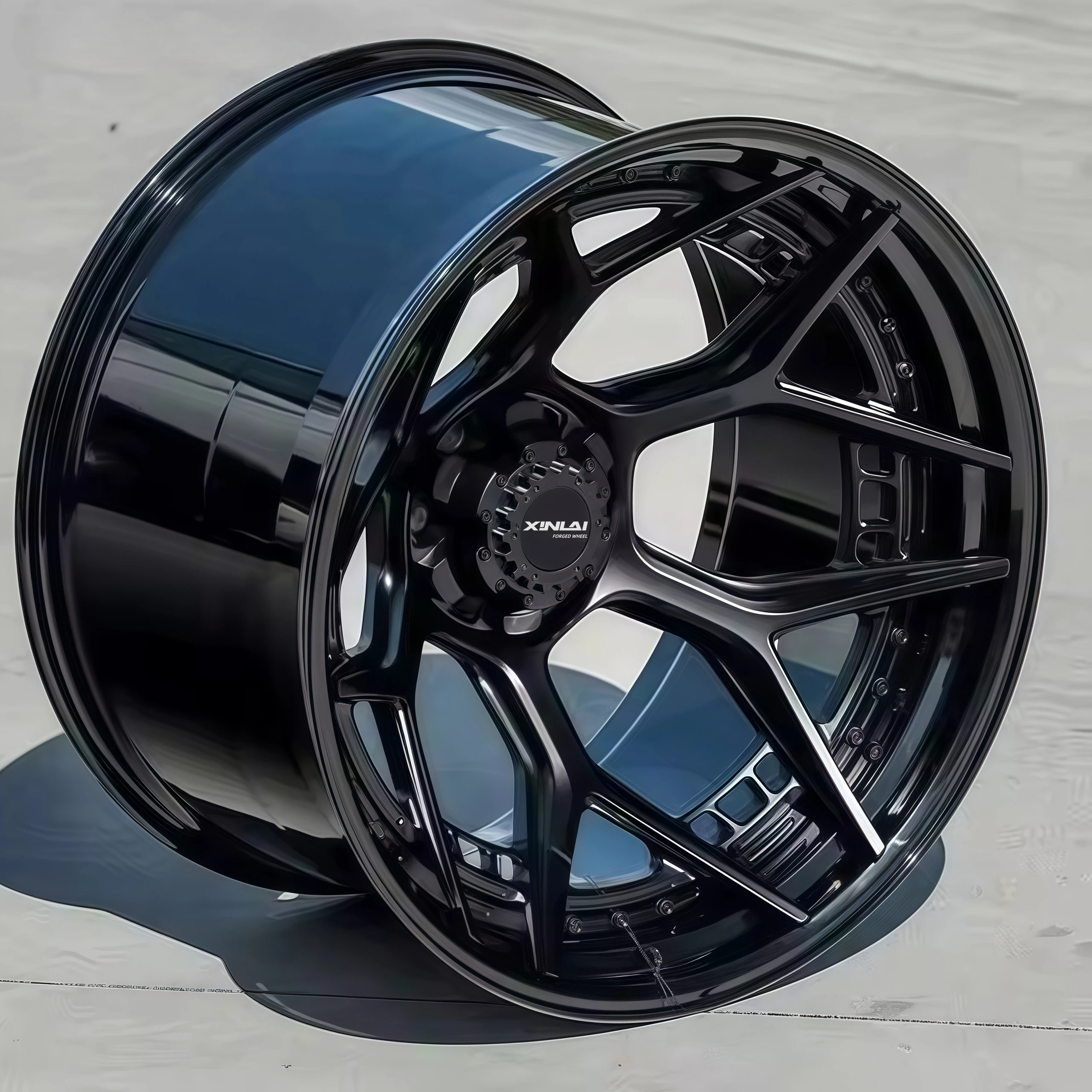 

XINLAI Custom Monoblock 2 Piece Luxury Forged Alloy Deep Concave Car Wheel 5x114.3 5x120 5x130 5x112 15 18 19 20 22 Inch Rim
