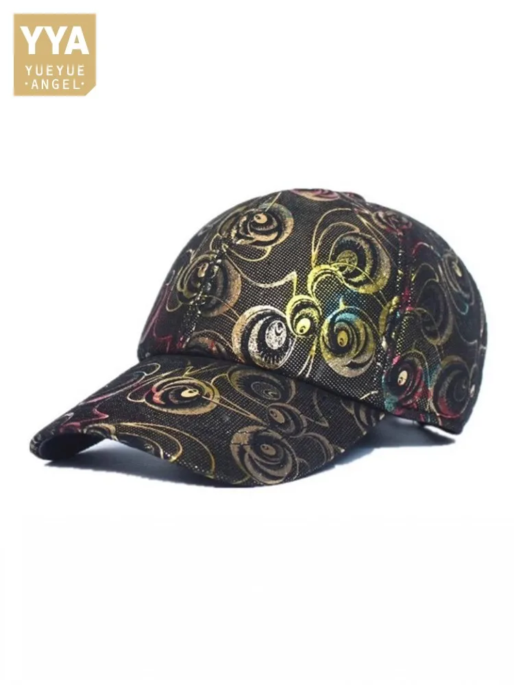 

New Genuine Leather Mens Peaked Cap High Street Casual Printed Baseball Cap Sun Protected Adjustable Unisex Fashion Accessories