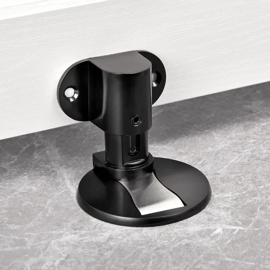 

Black Floor Mount Door Stopper Height-Adjustable Invisible Magnetic Door StopDoor Catch/Stopper for Bottom of Door Hold Your Do