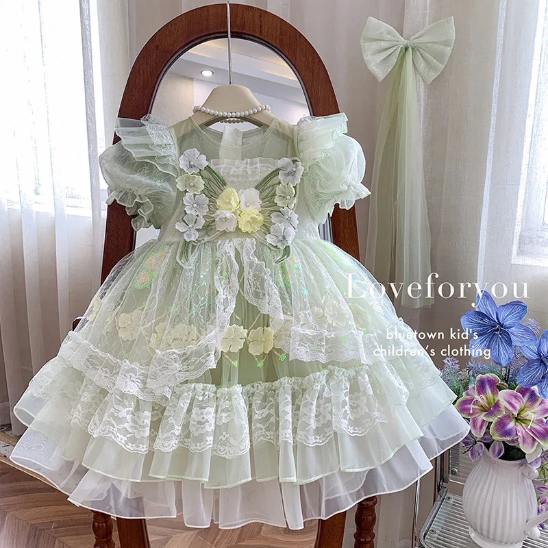 Girl Lolita Princess Dress Summer Children Super Fairy Dress High End Style Children's Day Fashion Show Dress