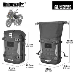 Rhinowalk Motorcycle Bumper Bag Waterproof With Inner Support Board Frame Crash Bar Pack Outdoor Riding Tool Placement Bag