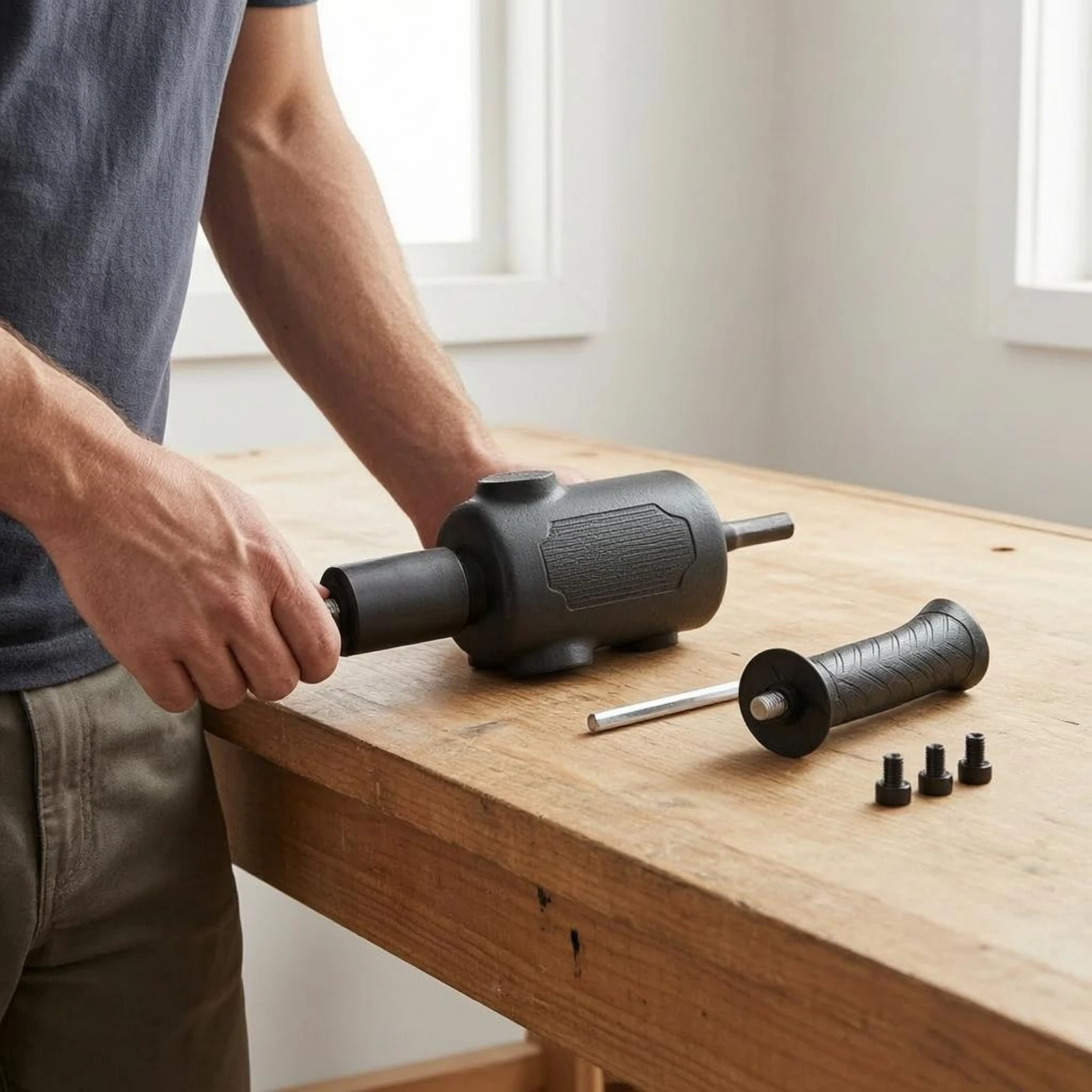 Drill-to-Hammer Converter Head Textured Grip Electric Drill Hammer Adapter Hammering Tool Adapter Compact Lightweight