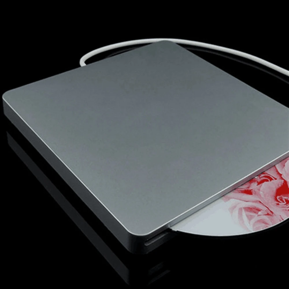 External DVD Drive USB 2.0 Portable CD DVD +/-RW Drive DVD Burner for Laptop Mac Macbook Pro Air Windows 7/8/10 Pink