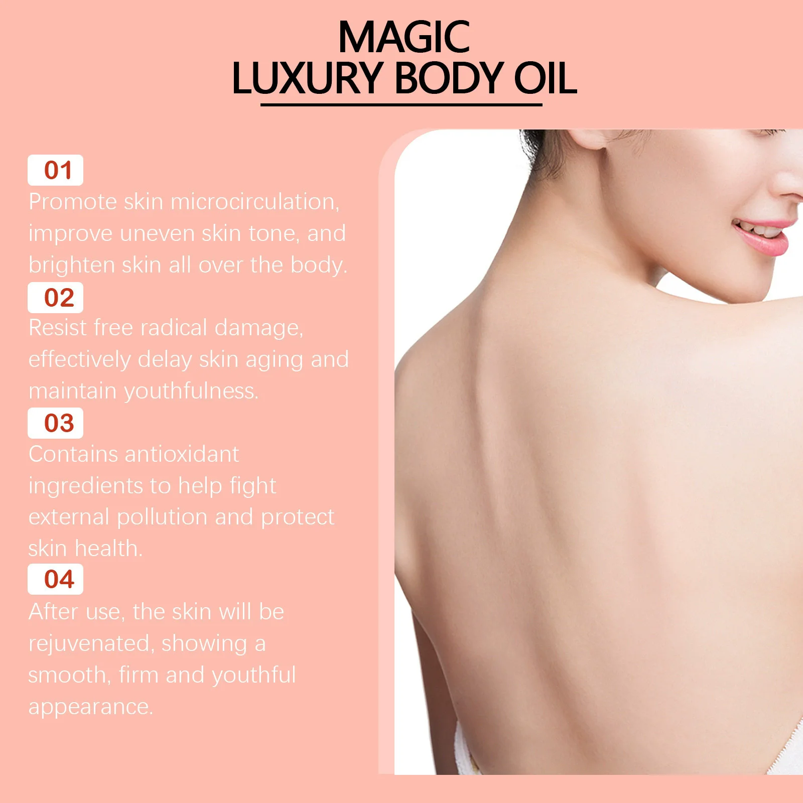 Besque Magic Body Body Moisturizing Oil Firming, Moisturizing and Brightening Body Massage Oil