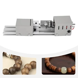 Mini Lathe Machine Bead Polishing Machine 96W Wood Polisher Brushed Motor DC12-24V Household Tools