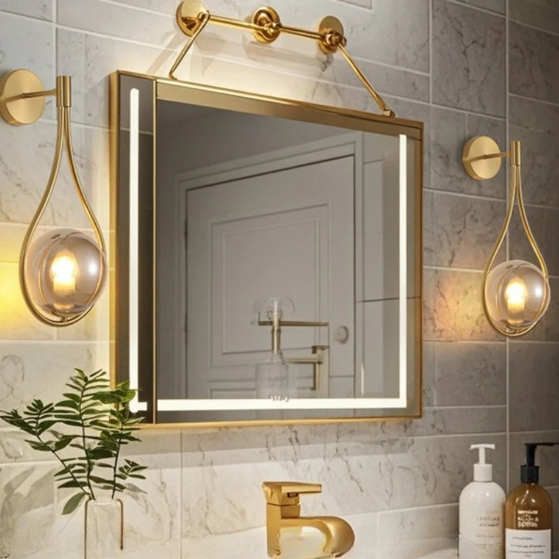 Nordic Minimalist Style Glass Wall Lamps for Bedroom Bedsides Elegant Pendant Lights Whole House Spherical Sling Chain Fixtures