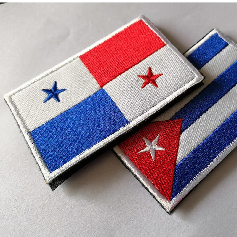 1PCS Embroidery Canada Brazil Argentina Chile Etc Flag Patch Sew On Clothes Armband Backpack Sticker DIY Applique