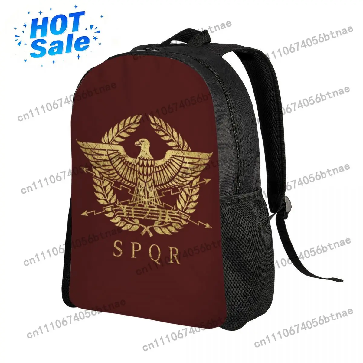 Roman Empire Eagle Emblem Backpacks for Men Women Water Resistant School College Italy Italian Pride Bag Print Bookbags
