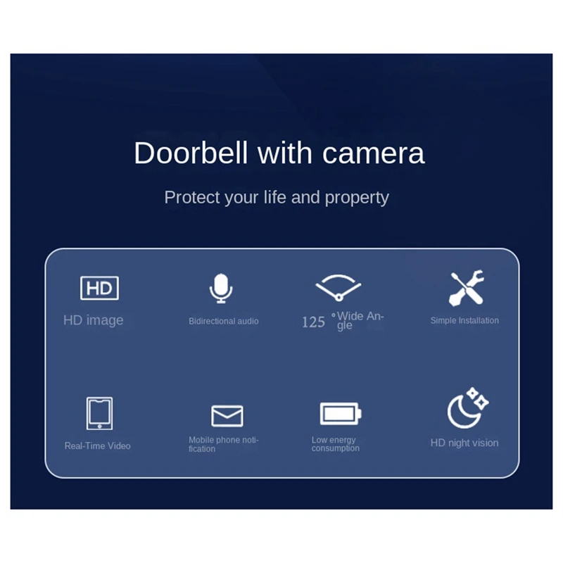 Tuya-Campainha De Vídeo Sem Fio, Wi-Fi, HD, Exterior, Telefone, Suporte De Câmera, Intercomunicador De Vídeo De Segurança