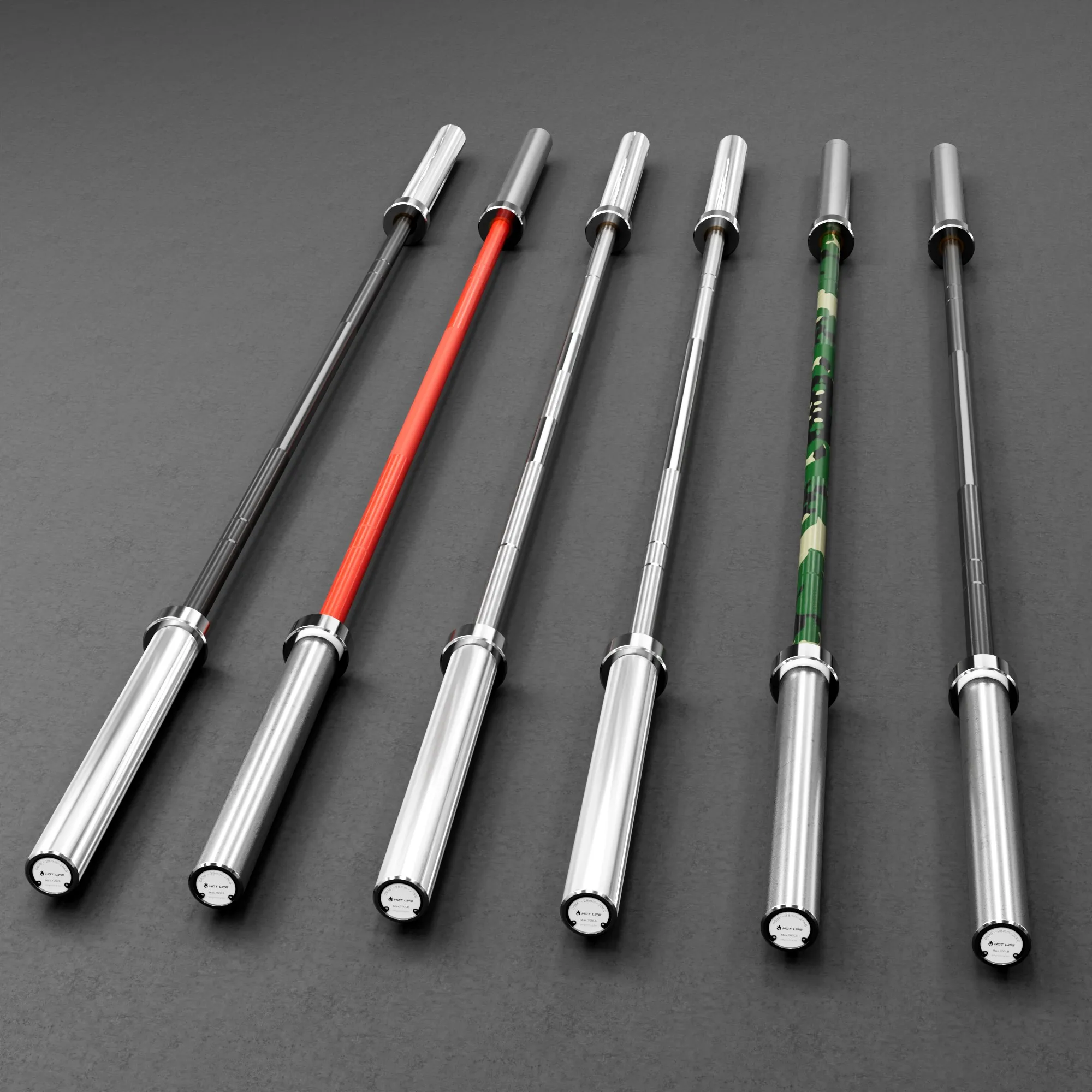 Factory Direct Sale Stainless Steel  Weights 20KG Competition Powerlifting Weightlifting Barbell Bar