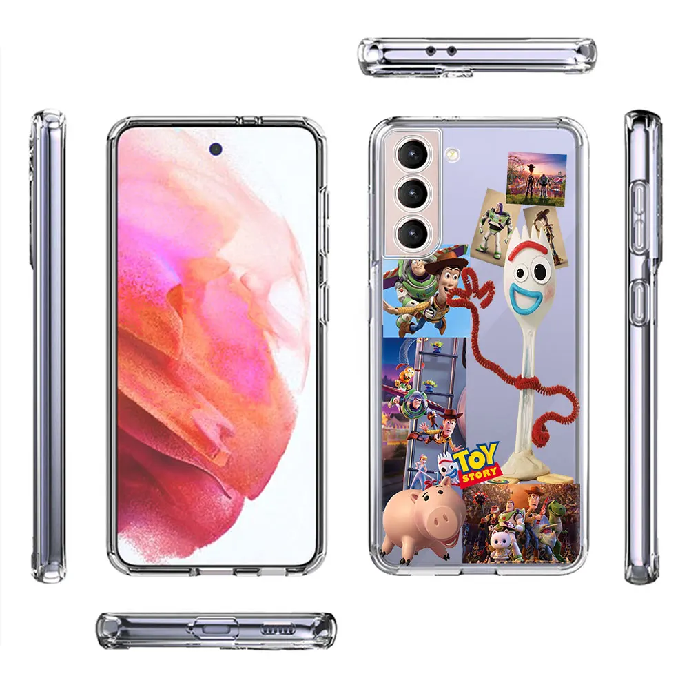 Soft Case for Samsung Galaxy S23 S20 S21 FE S22 S24 Ultra S8 S10 Lite S9 Plus S10e Transparent Phone Cover Disney Toy Story