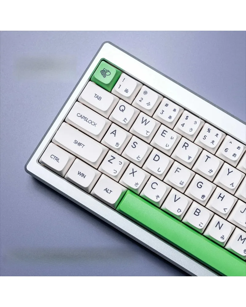 

Avocado Milk Neon Japanese Style Keycaps Minimalist White Ball Caps XDA Height 140 Key Full Set