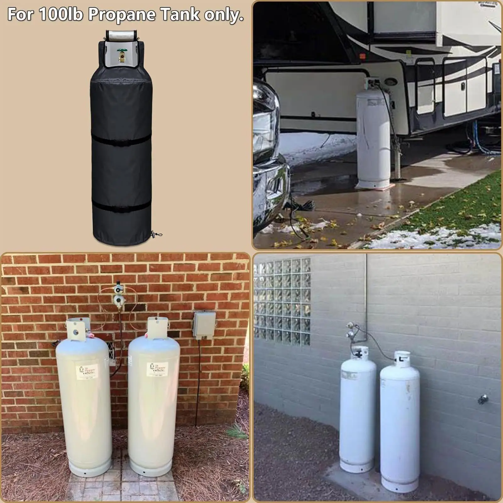 

Изолированная крышка бака с пропаном, изолированный щит для газовой банки, 100 фунтов, пылезащитная крышка бака с пропаном для зимы, кемпинга, барбекю