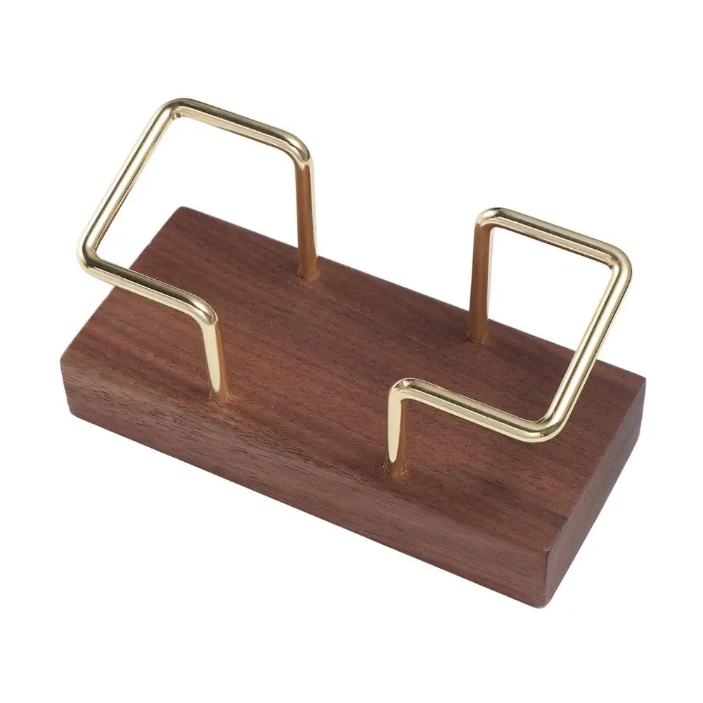 

Tabletop Shelf Business Card Holder Card Storage Walnut Wood Cards Display Stand Metal Beech Wood Wooden Card Holder Manager