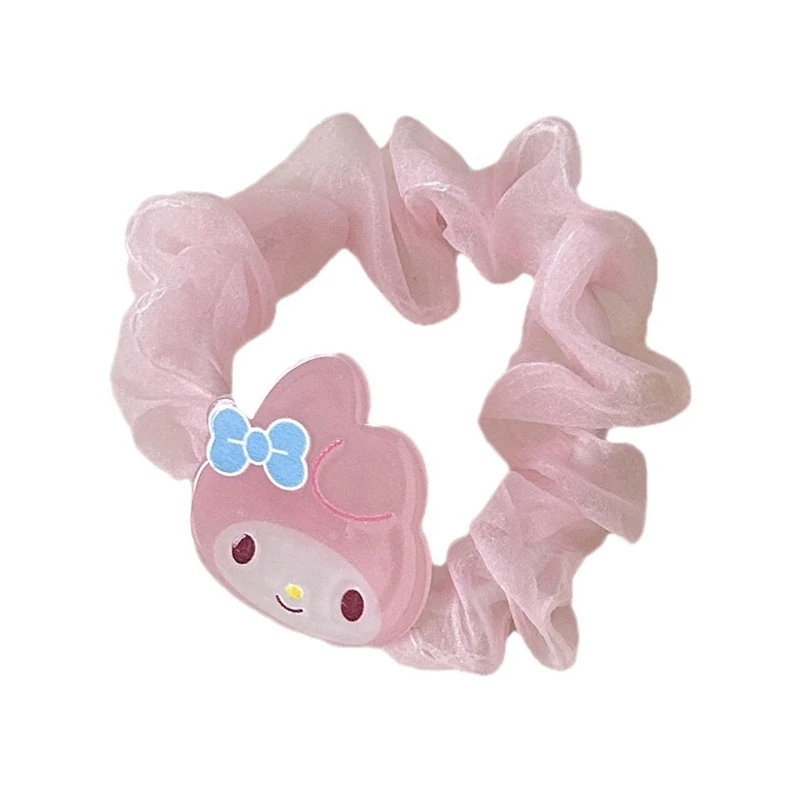 Kawaii Kuromi Hello Kitty My Melody Cinnamoroll Hair Tie Cute Cartoon Hair Scrunchie For Girls Hair Rope Hair Accessories