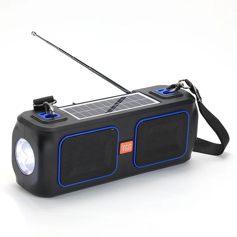 Nieuwe Draadloze Bluetooth Speaker Tws Outdoor Draagbare Solar Fm Zaklamp Met Cadeau Geluid