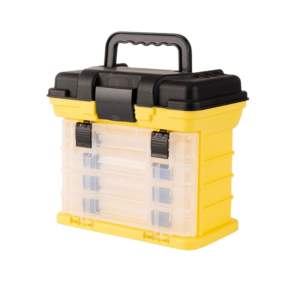 

Lockable Tool Chest Box With Four Drawers For Storing Nails And Washers Bolts Nuts Fishing Tackle Box 4 Layers Fishing