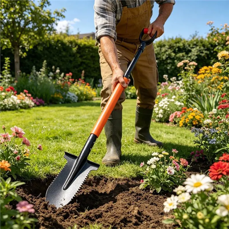 ABAE-Multi-Functional For Garden Shovel, Non-Slip Design, Detachable Soil Turning Tool For Garden Digging