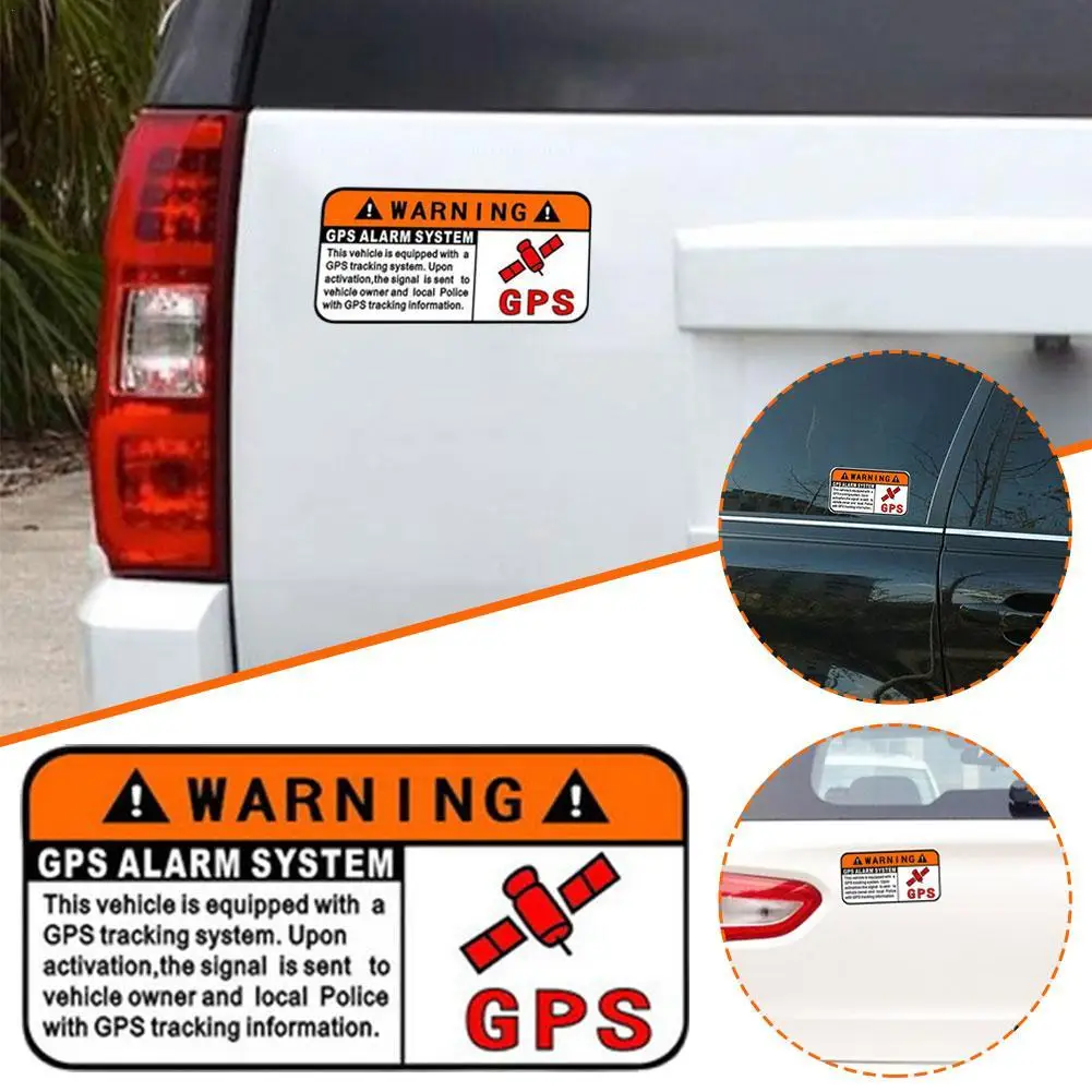 GPS Tracking Alarm Sticker Video Surveillance Alarm Stickers Car Styling Auto Window Decor Waterproof Accessories