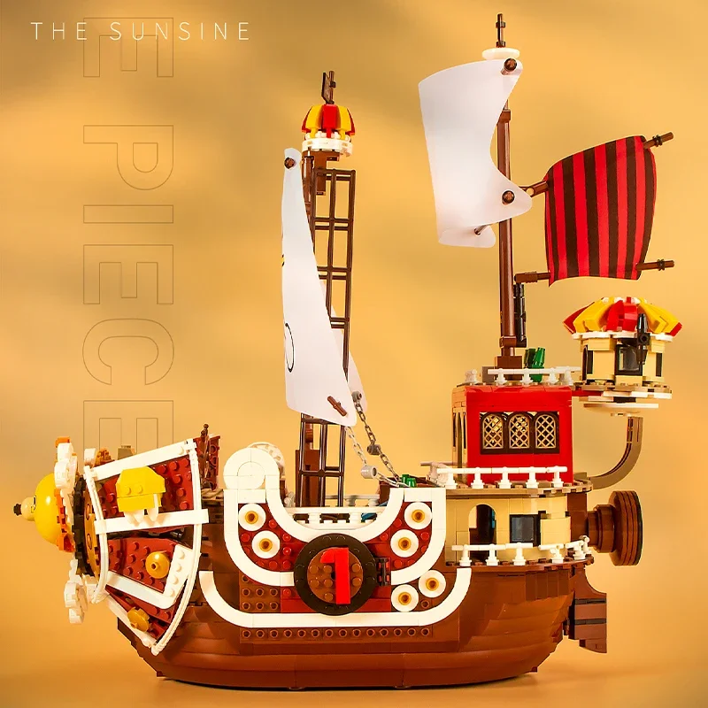 ONE PIECE The Thousand Sunny Boat Building Blocks Model Bricks Set Pirate Ships 1484pcs Anime Toys Teens Kids Creative Gifts