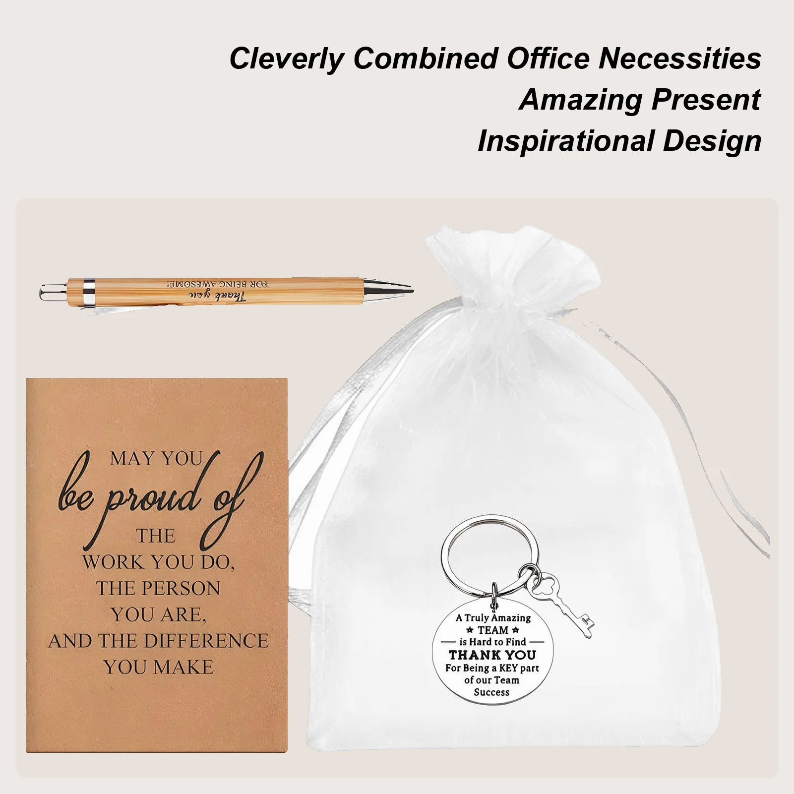 

Блокнот для сотрудников с ручкой и брелком, который может быть гордостью работать, вы делаете для офисных коллег, коллег, медсестер