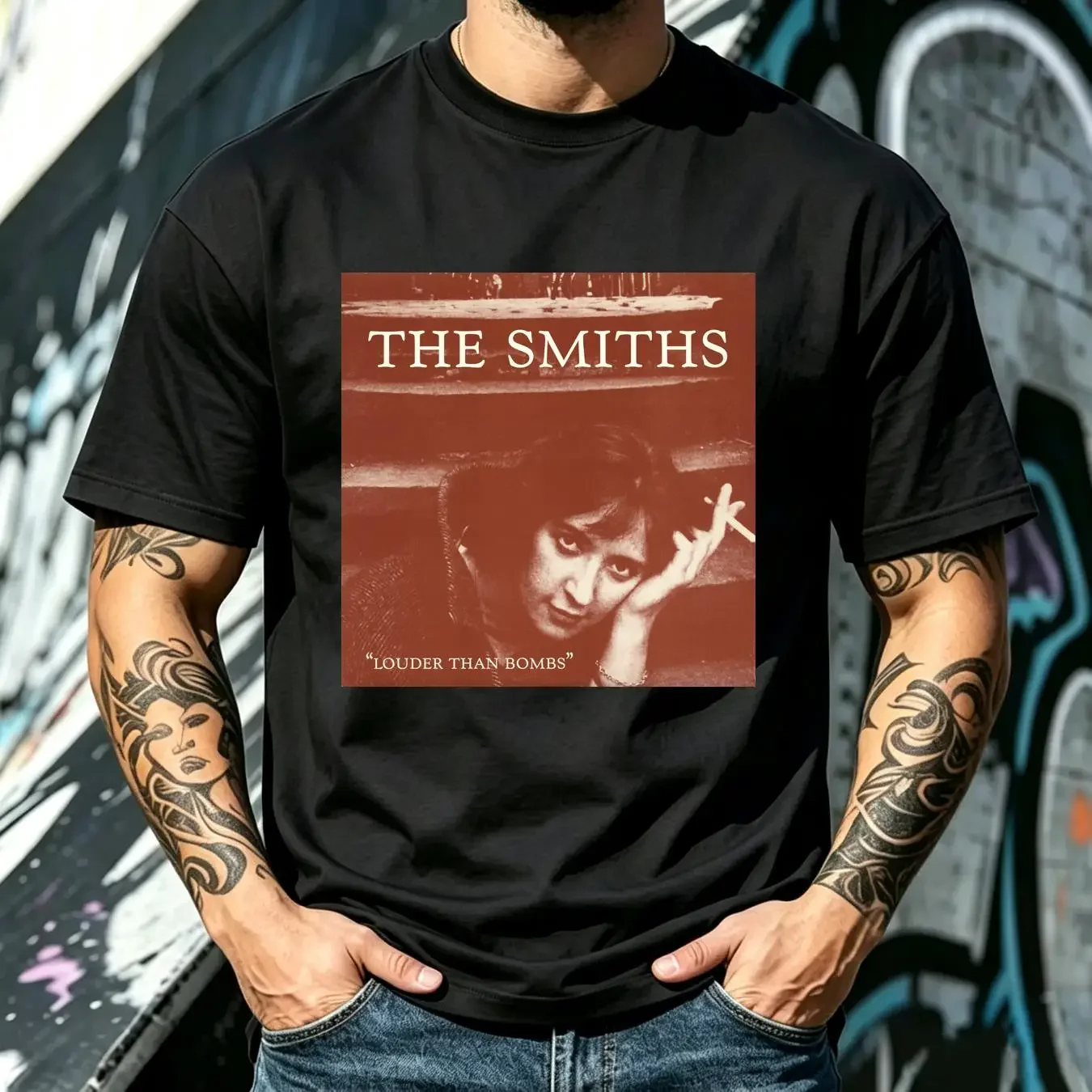 washed T Shirt The Smiths louder than bombs t_shirt vintage Washed Top For Everyday Wear designer clothes homme fashion