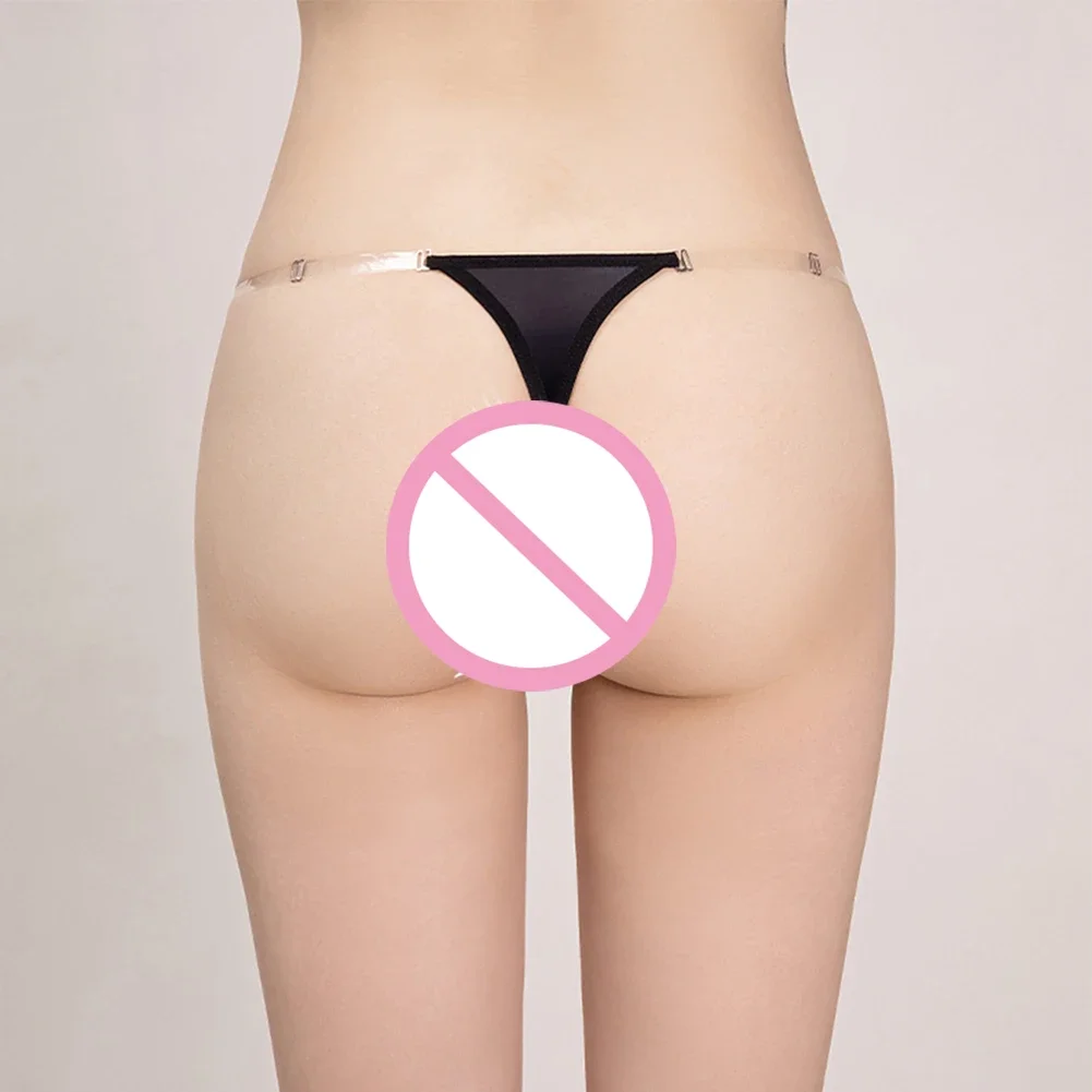 ملابس داخلية رجالية شفافة قابلة للتعديل ، سراويل داخلية رقيقة ، ثياب لامعة لامعة بالزيت ، خصر منخفض ، سراويل داخلية على ظهر تي ، حزام رياضي #2