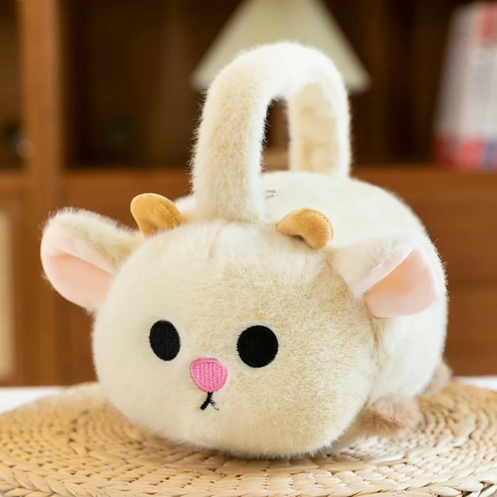 

Anime Cartoon Capybara Plush Shoulder Bags Panda Rabbit Capybara Handbags Zipper Large Capacity Animal Plush Bag Toy Gift