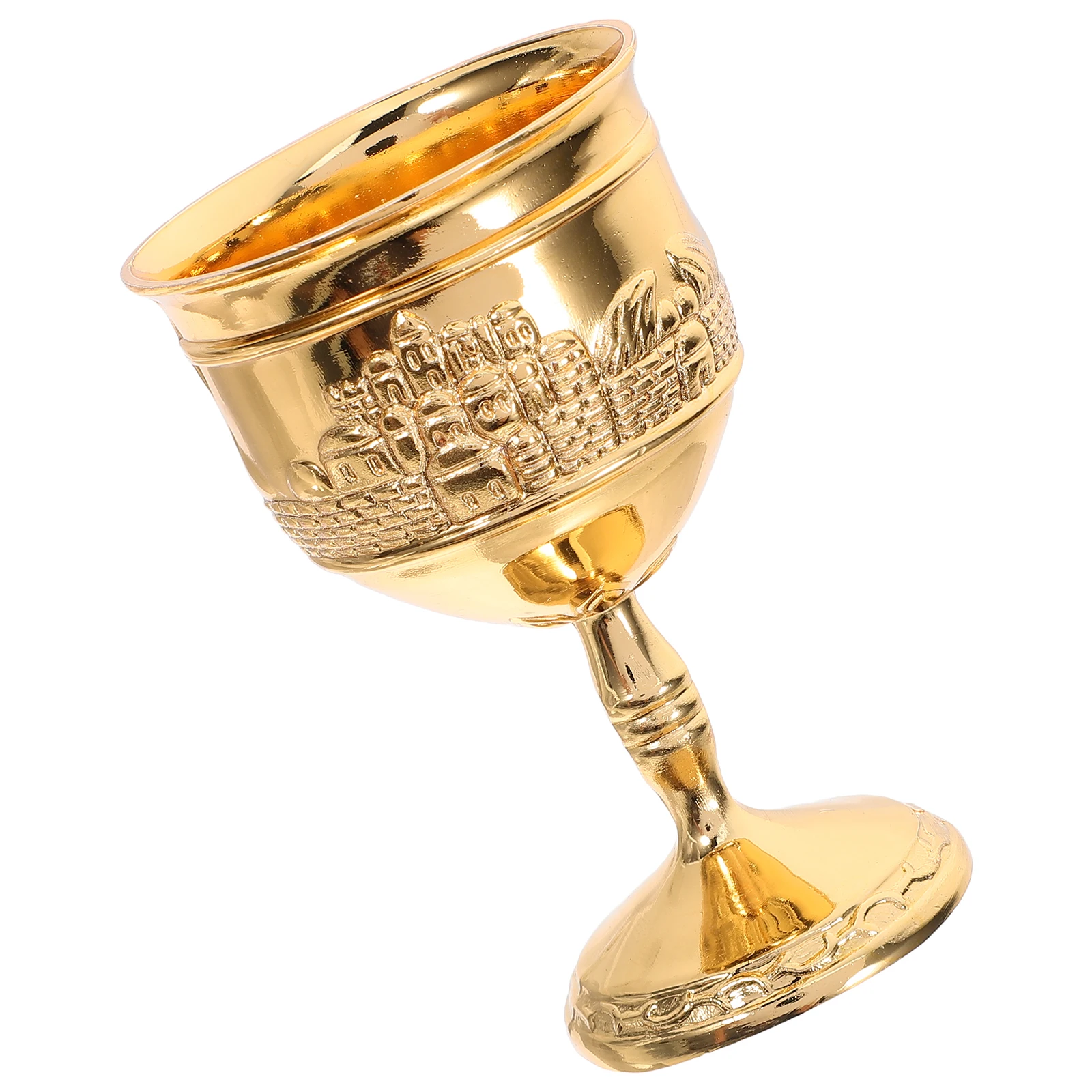 

1 Zinc Alloy Metal Glass Retro Goblet Delicate Cup Multi-function Liquor Supplies Decorative European Style Birthday Party