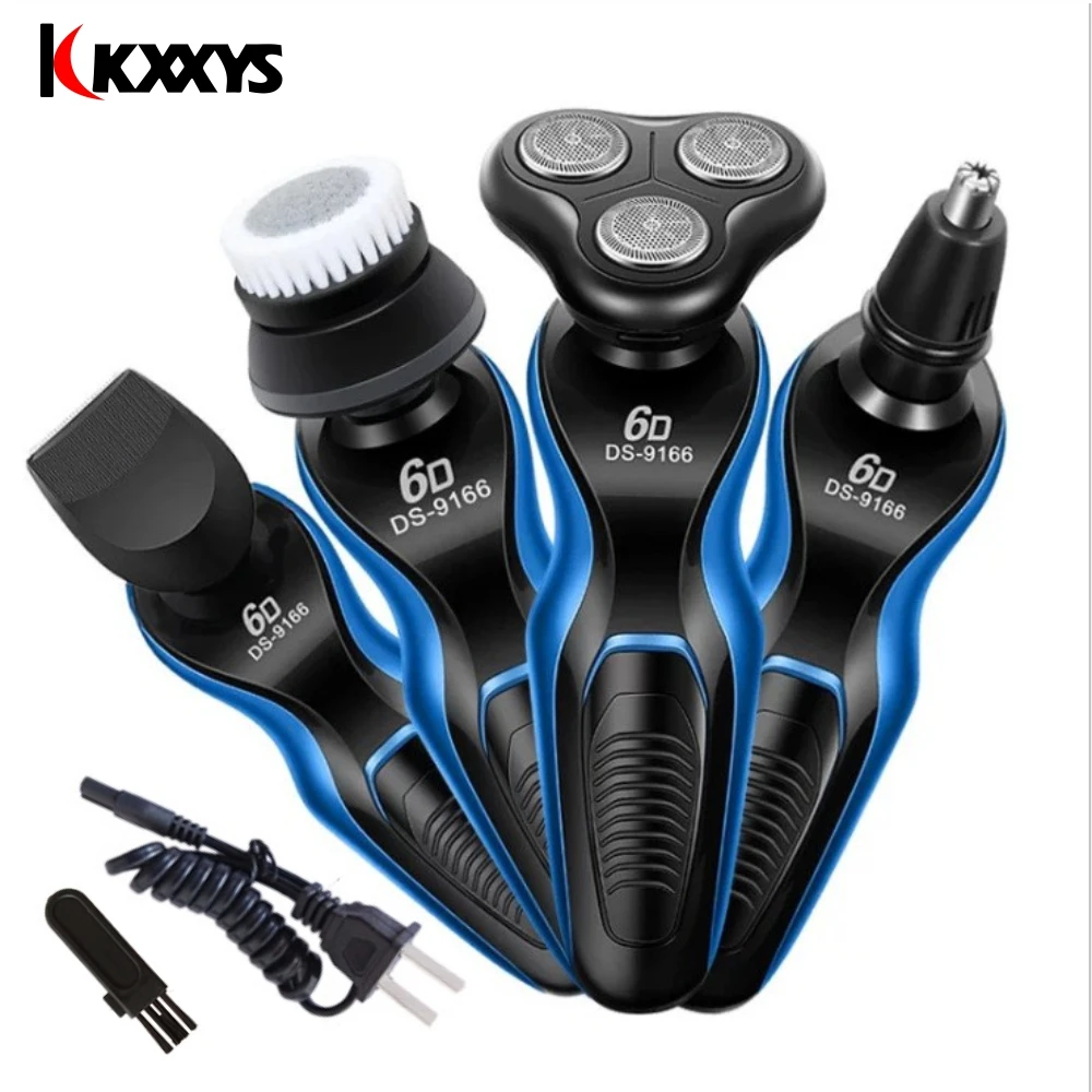 4D Floating Electric Shaver for Men Rechargeable Beard Trimmer Ultra-Thin Blade Wet Dry Shaving Cordless Face Hair Grooming Kit