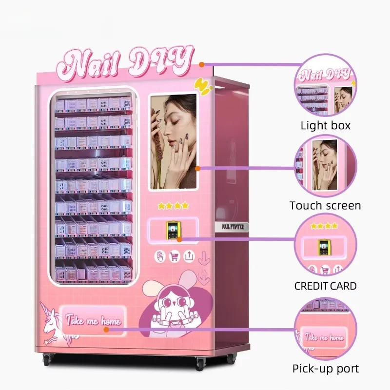 Customized Smart Nail Printer Vending Machine with Nail Printer Shopping Mall Automatic Nail Printing Vending Machine