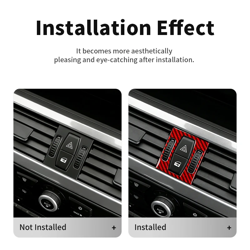For BMW 5 Series E60 2003-2010 Carbon Fiber Interior Car Air Outlet Air Volume Adjustment Button Trim Frame Stickers Accessories