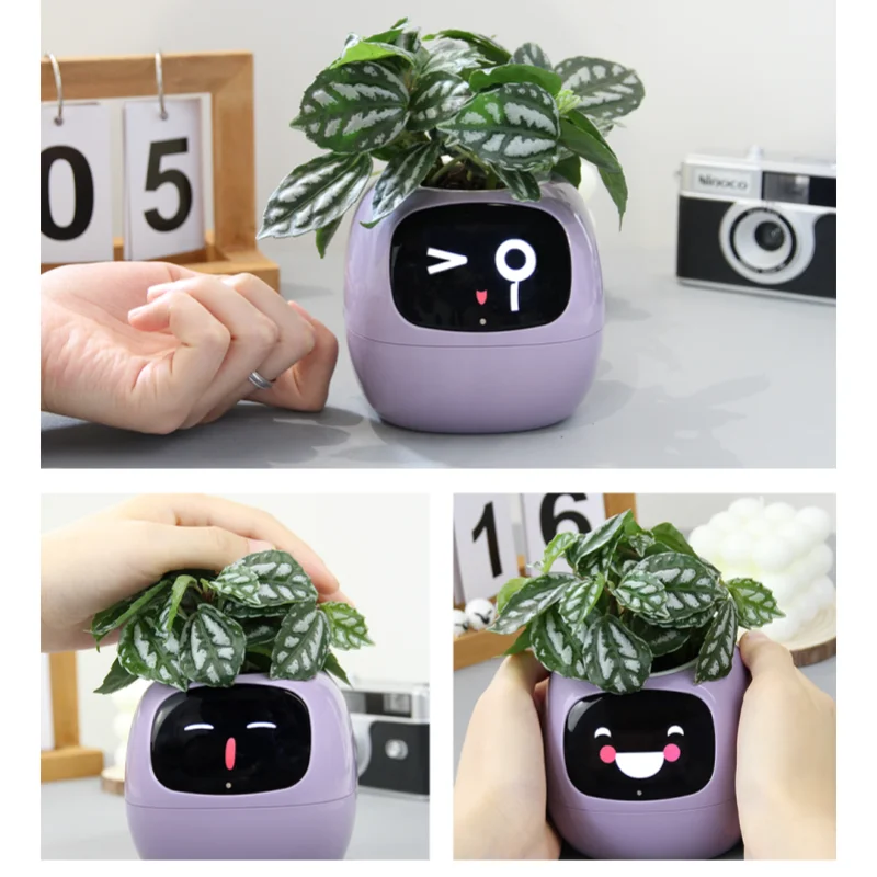 IVY Plant Cute Pet Robot Electronic Pet Flower Pot Healing AI Electronic Toy Creative Holiday Gift