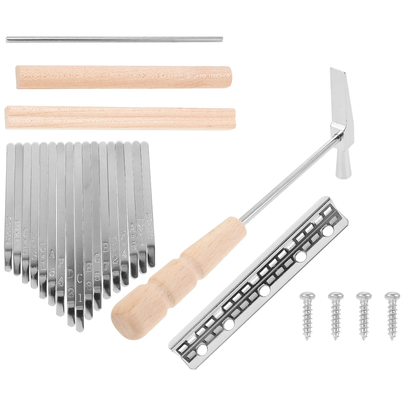 

1 set DIY Thumb Piano Set Kalimba Accessories Musical Instrument Steel Wood Craft Affordable Complete Package Enjoy Assembly Fun