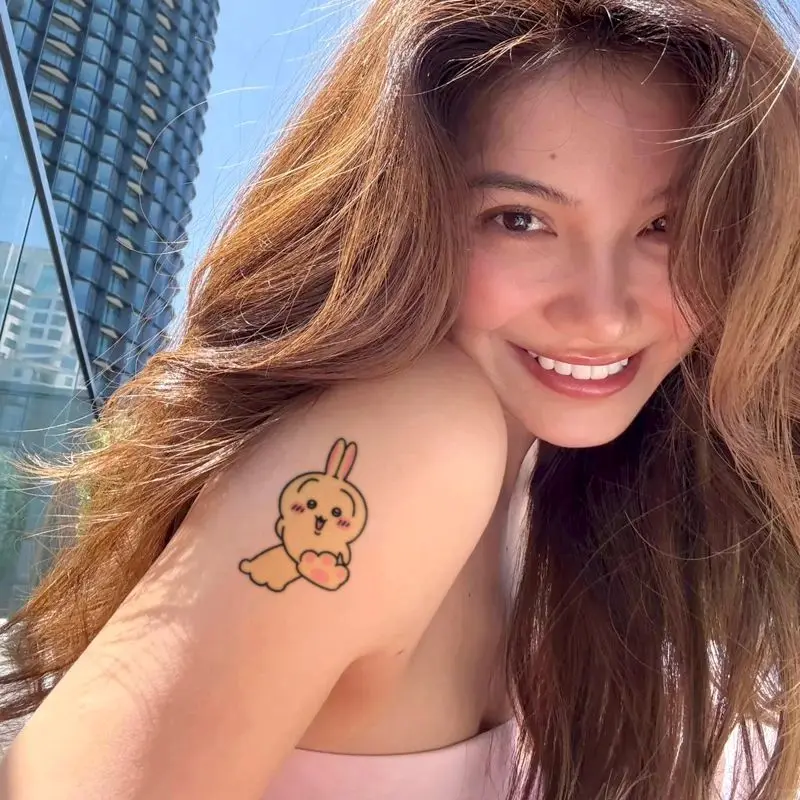 Jikikawa Cartoon Tattoo Sticker Kawaii Colorful Dopamine Primary School Waterproof Long-lasting Stickers Cute and attractive