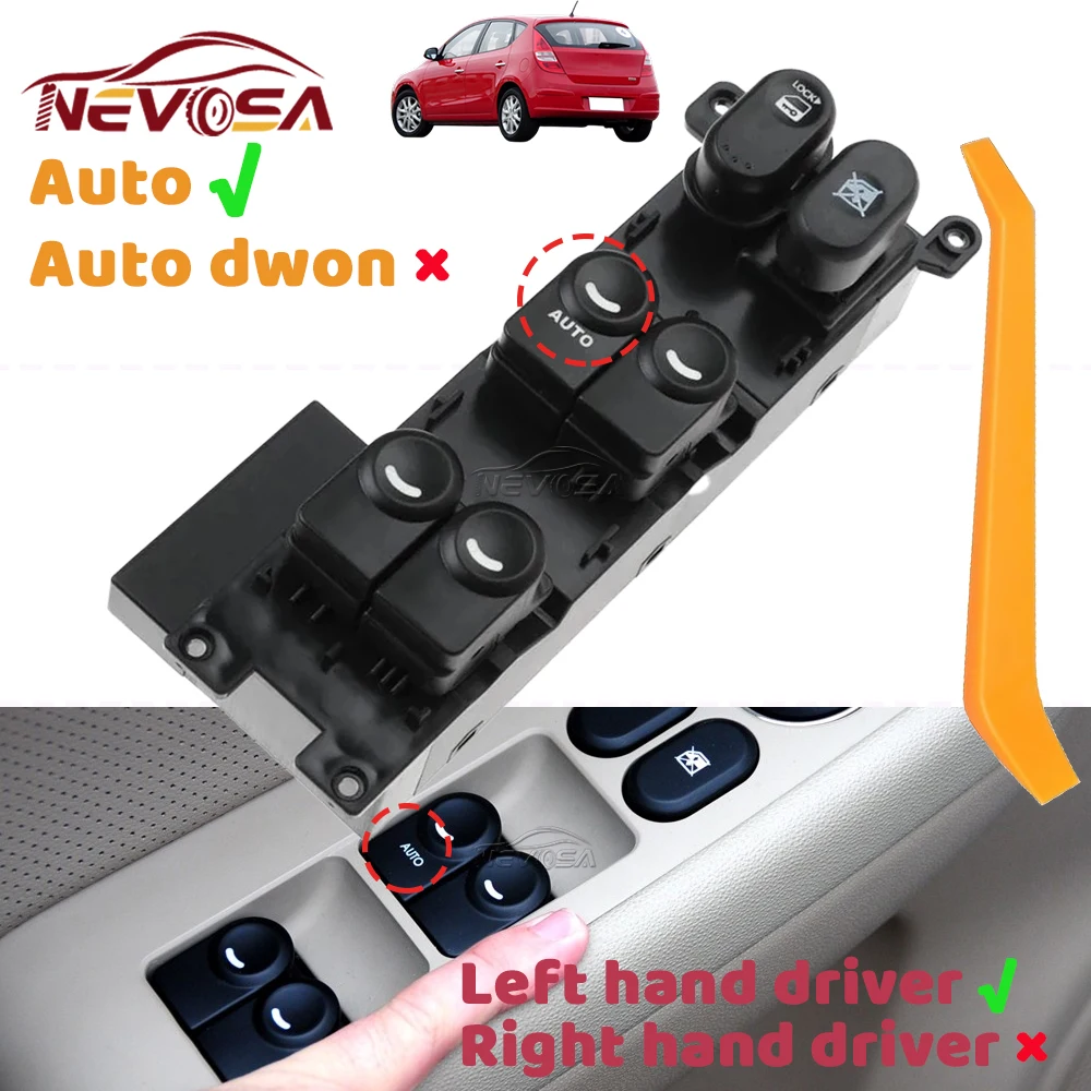 Master Main Button For Hyundai I30 I30cw 2008 2009 2010 2011 Front Left Right Electric Window Control Switch Lifter 935702L010