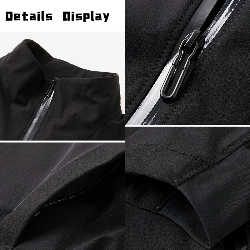 Imagem -06 - Cabolsa Soft Shell Masculino com Zíper Completo Cabolsas Táticos de Carga Impermeável à Prova de Vento de Alta Qualidade Marca Designer ao ar Livre Caminhadas Primavera Novo