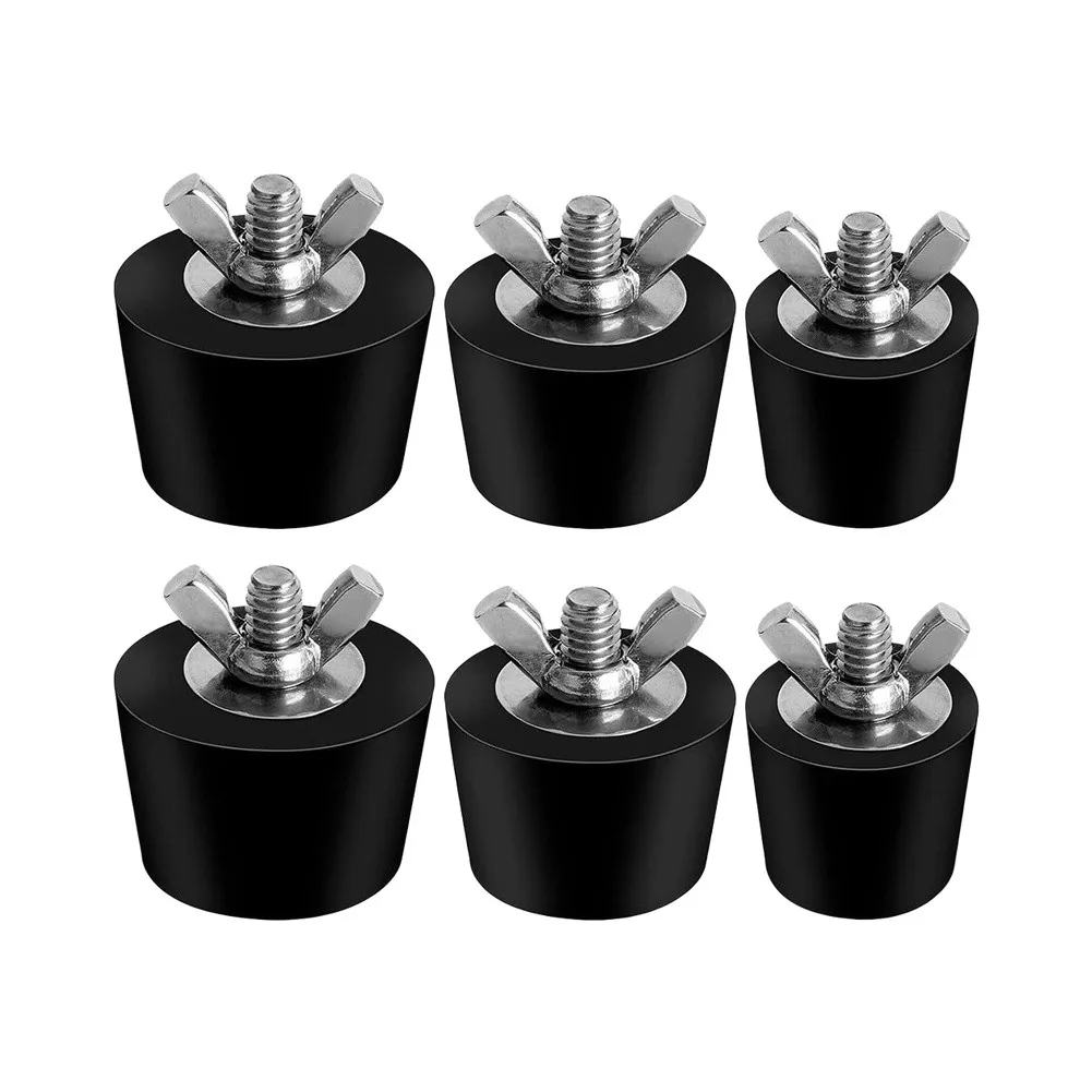 Rubber Pool Stoppers 6 Pack for Winterizing For Above Ground Pools Fits 1 to 2 Return Lines Backflow Prevention