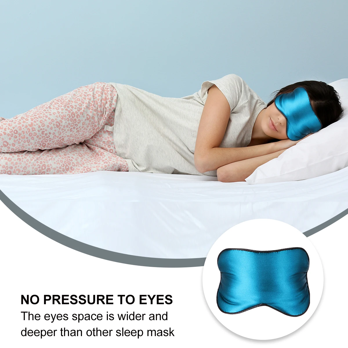 

Natural Silk Eye For Sleeping Adjustable Straps Comfortable Night Sleep Mask Women Men Durable Soft Non-Smudge Raised Bridge Eye